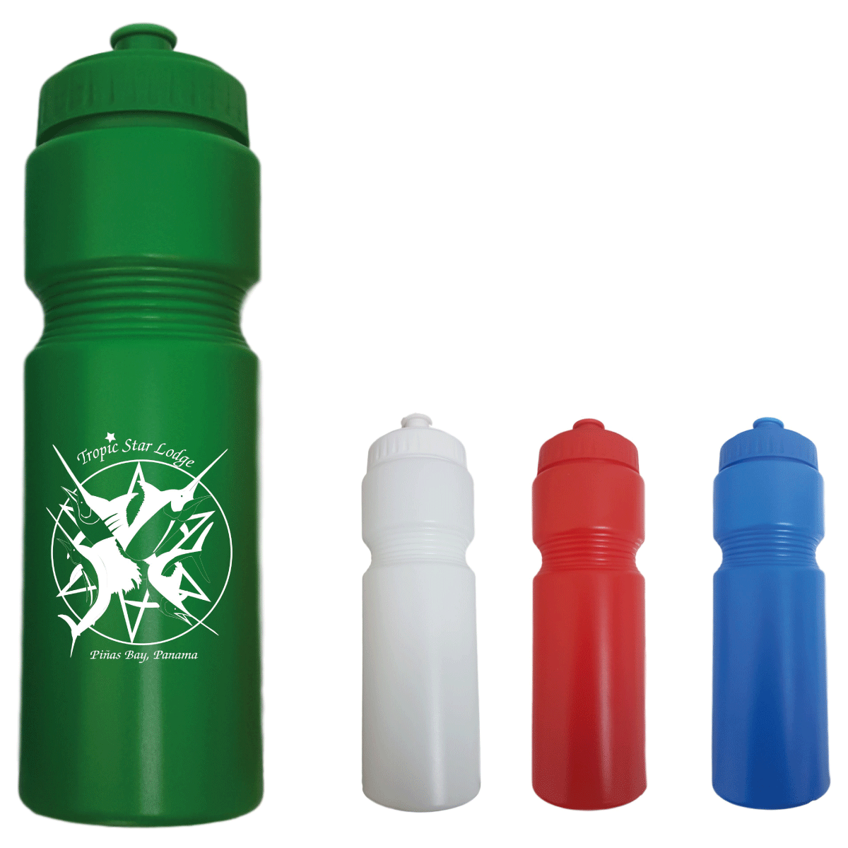 BOTELLA DEPORTIVA PLÁSTICA, CUERPO Y TAPA DE COLOR