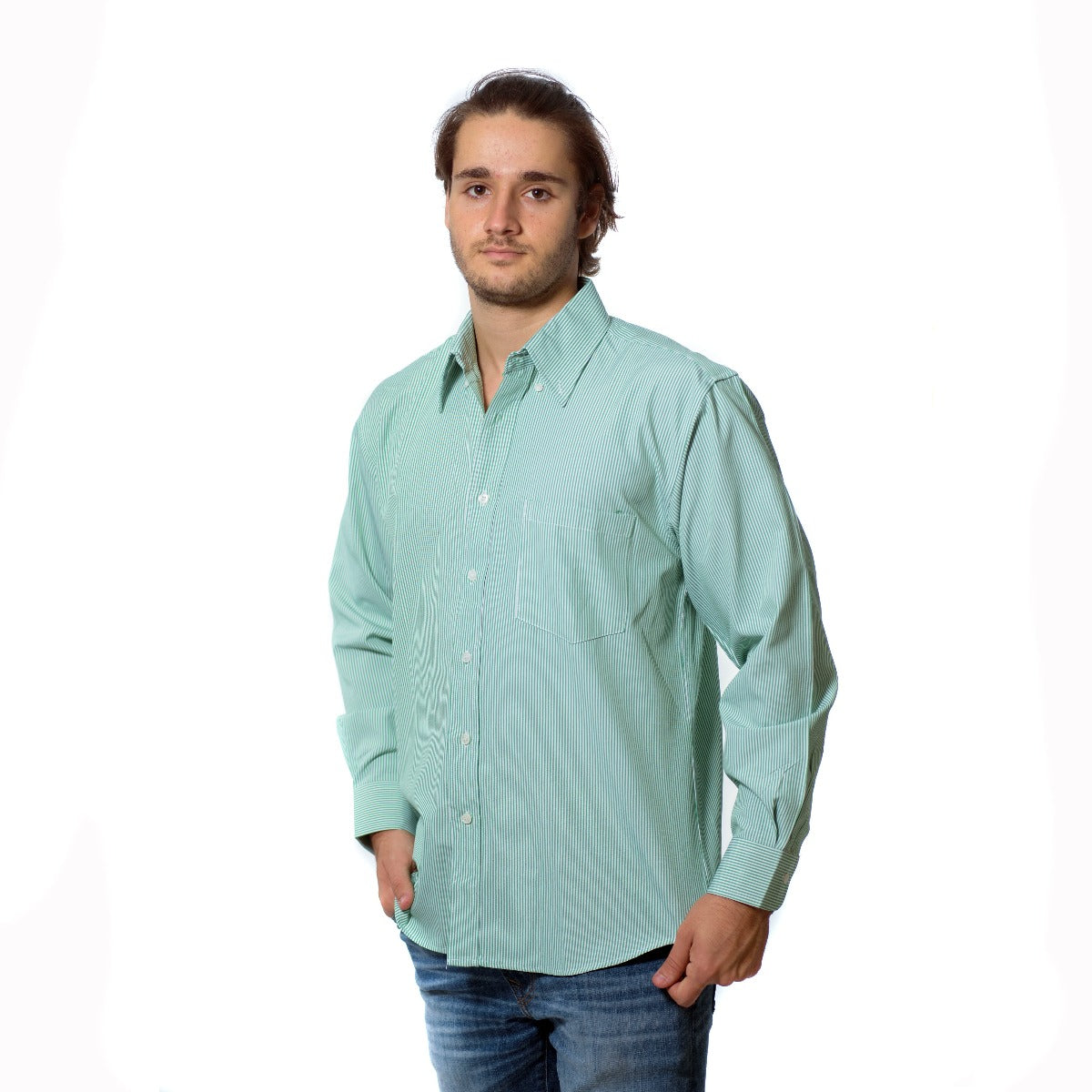 CAMISA MANGA LARGA DE 500 RAYAS HOMBRE