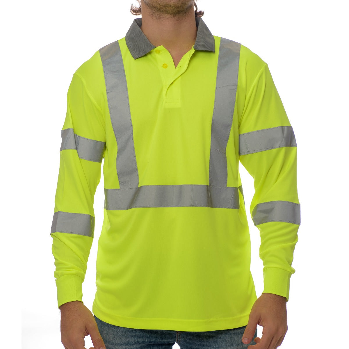 POLO DRY FIT MANGA LARGA REFLECTIVA