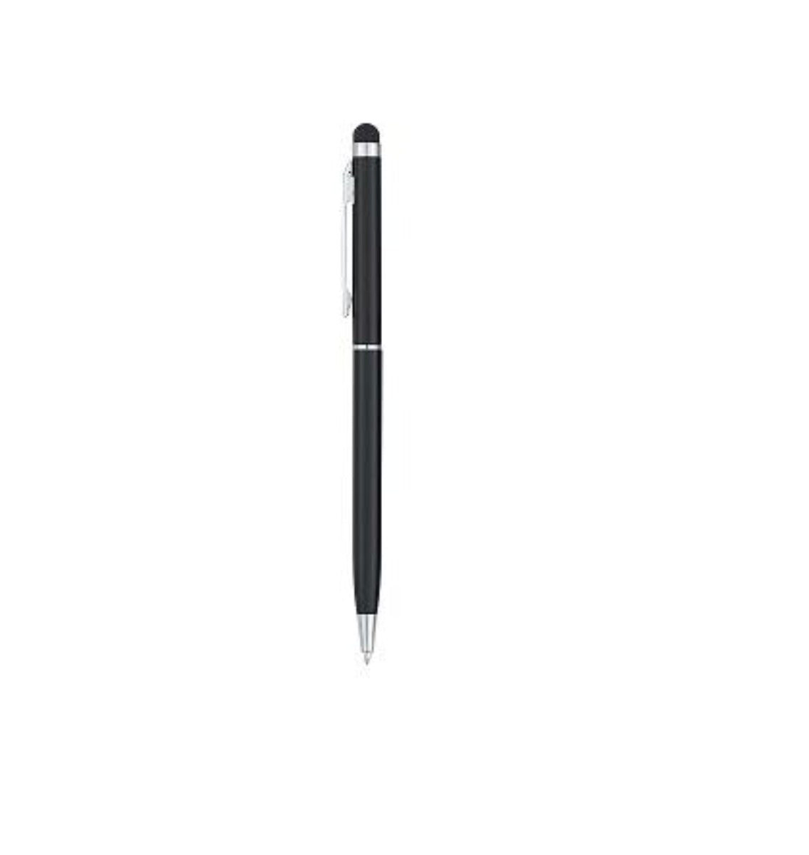PLUMA DE METAL CON STYLUS NEGRO
