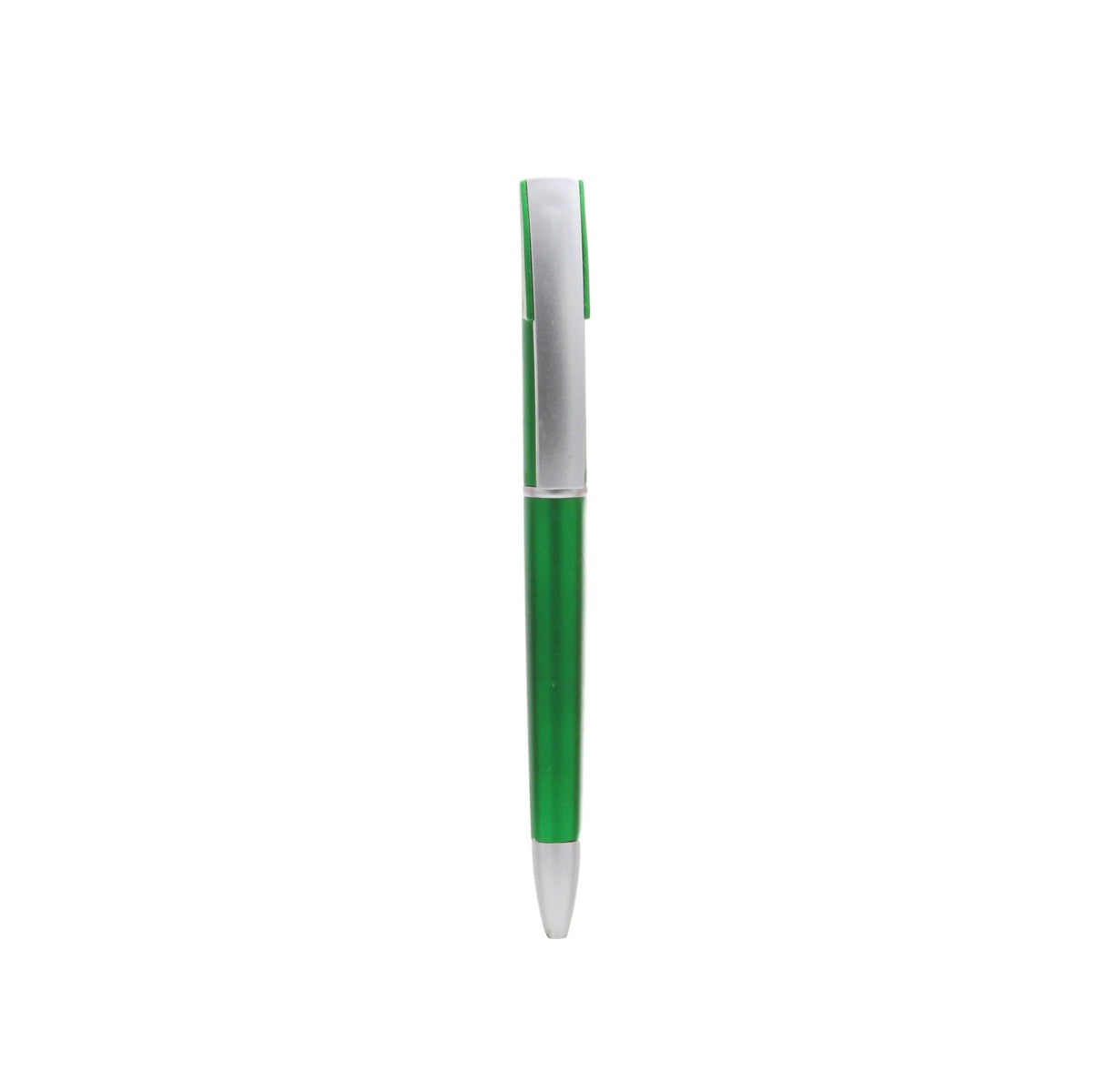 PLUMA PLÁSTICA METALIZADA DE SUPERIOR CURVA