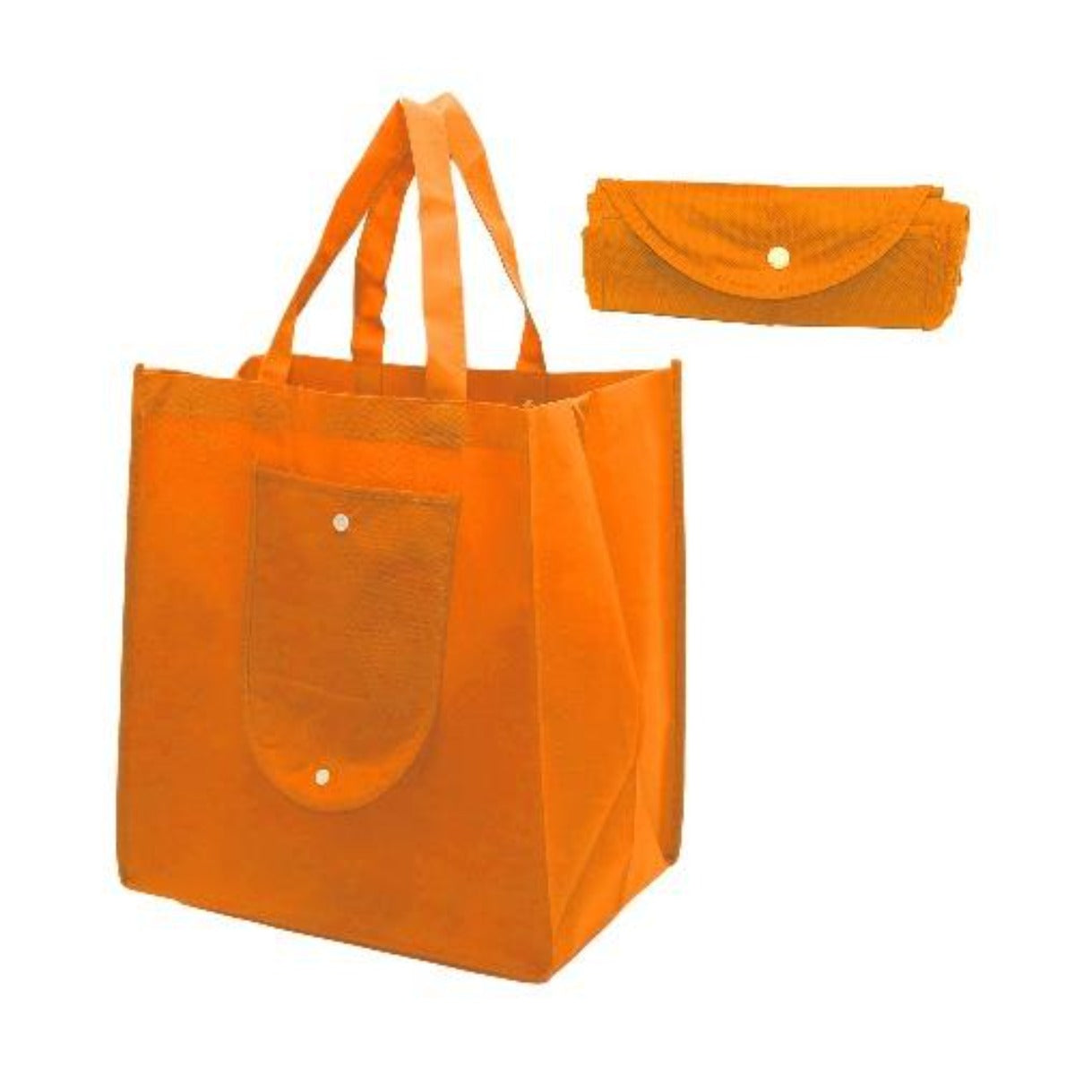 BOLSA MATERIAL RECICLADO COLAPSABLE CON CIERRE BOTÓN