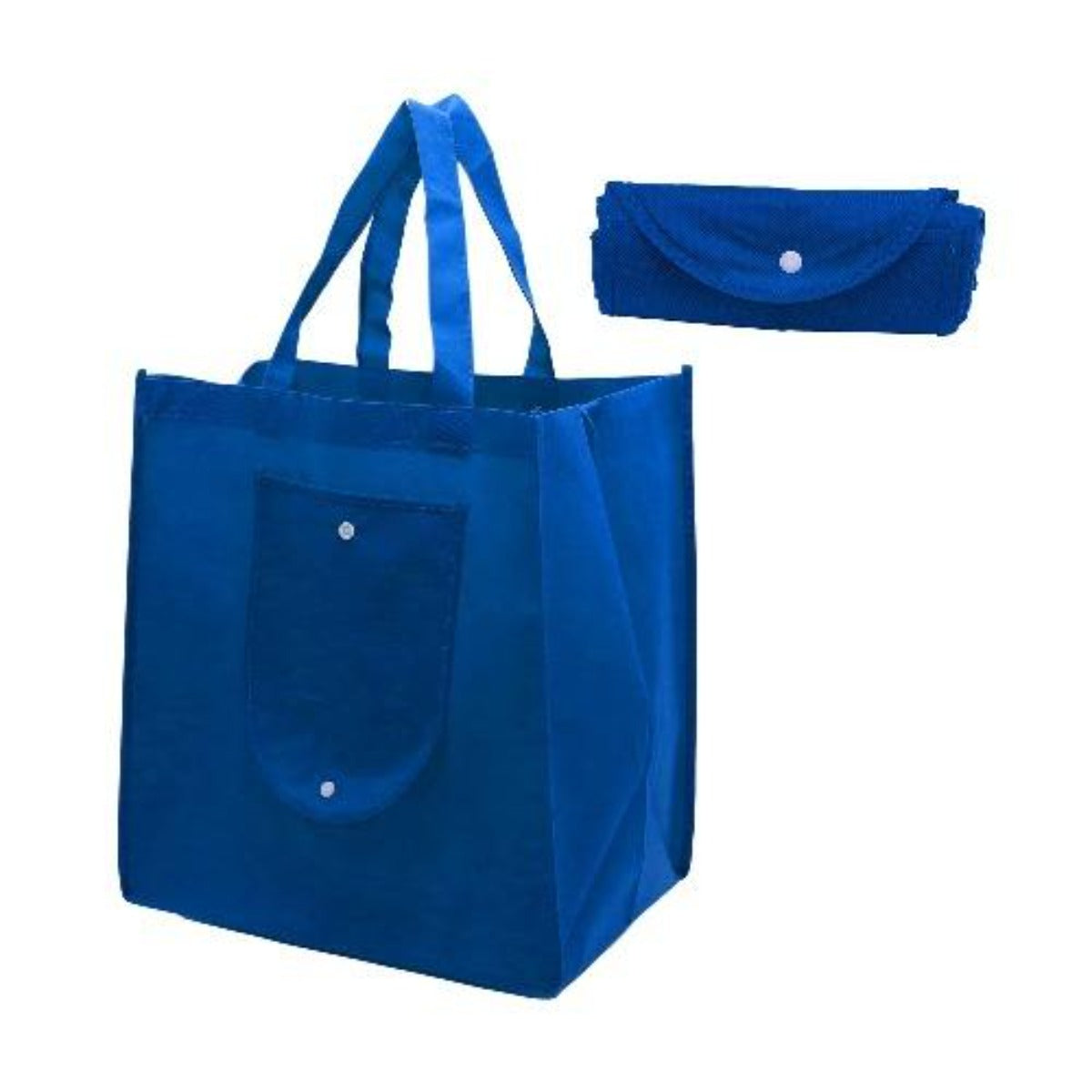 BOLSA MATERIAL RECICLADO COLAPSABLE CON CIERRE BOTÓN
