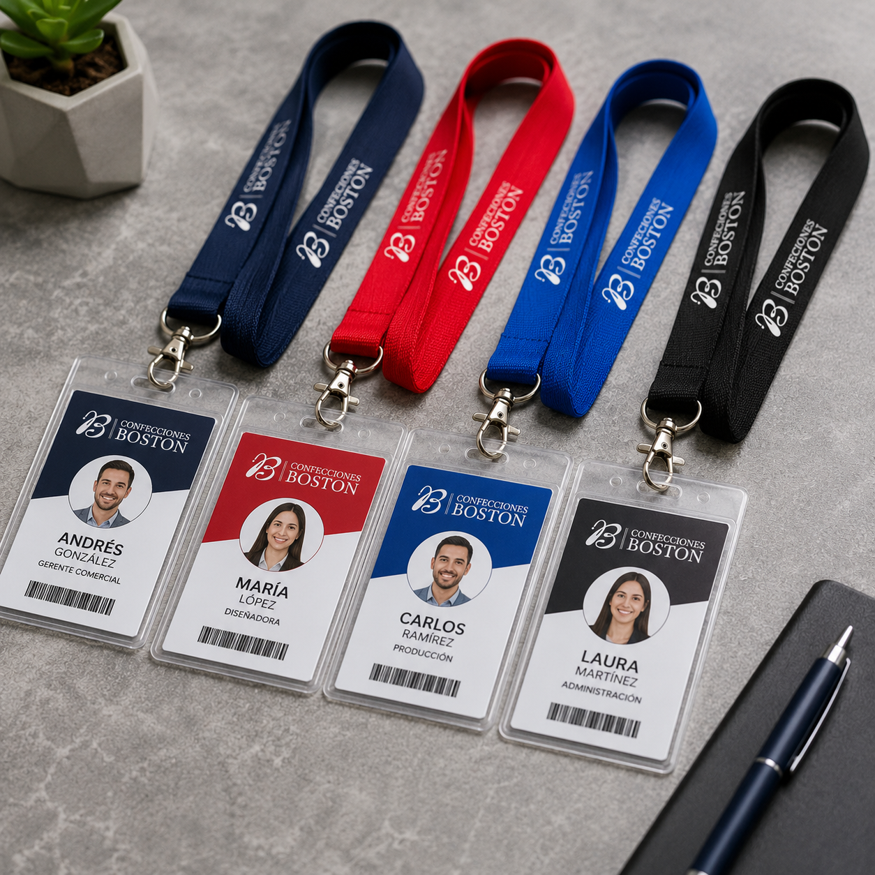 Carnés e identificación con lanyards Confecciones Boston