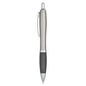 PLUMA CON GRIP ACOLCHADO DE COLOR Y CUERPO PLATEADO
