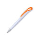 PLUMA PLÁSTICA BLANCA CON CLIP CURVO