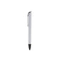 PLUMA PLÁSTICA DE CUERPO BLANCO CON CLIP PLANO