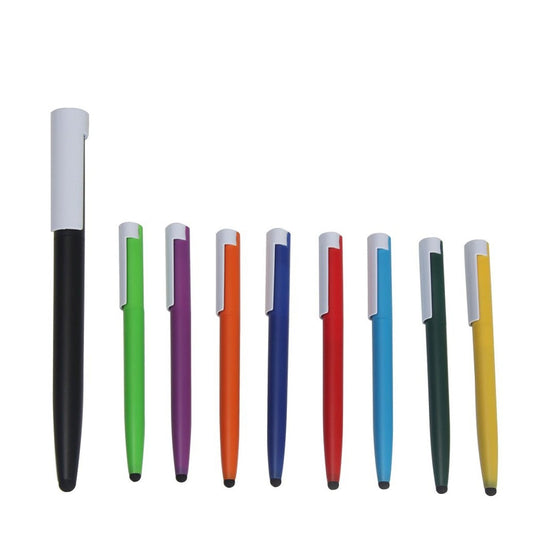 PLUMA PLÁSTICA DE CUERPO SLIM EN COLOR SÓLIDO