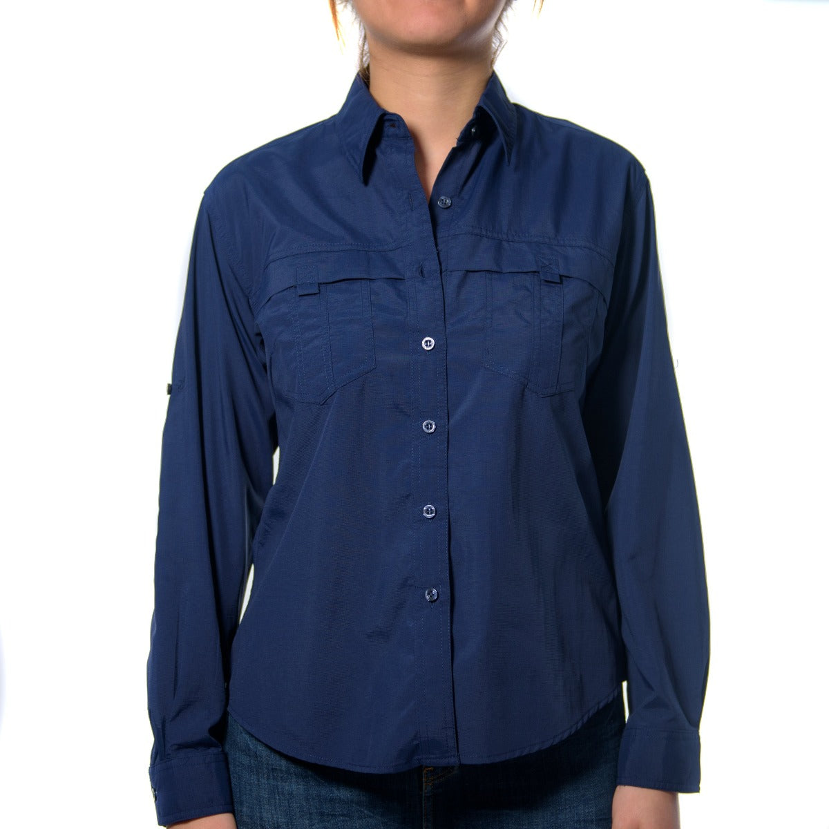 CAMISA MANGA LARGA DE MUJER ESTILO COLUMBIA